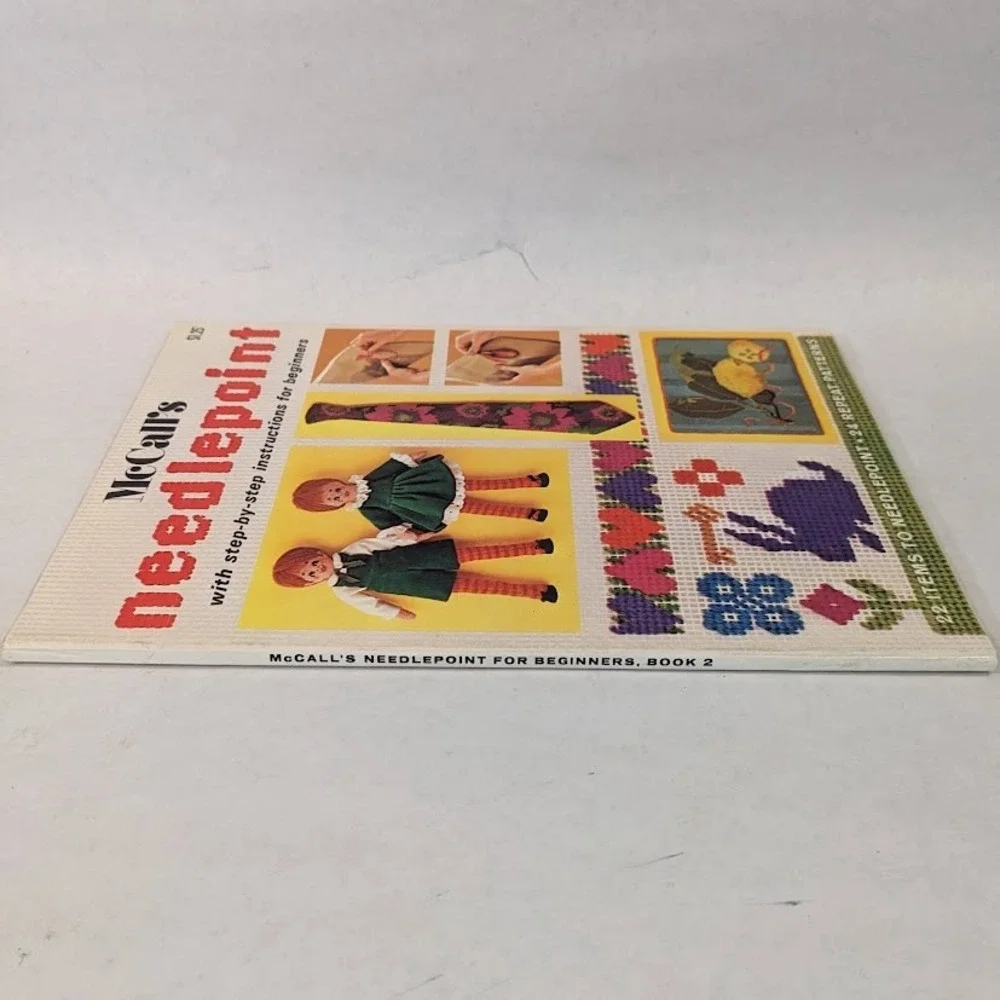 Vintage McCalls Needlepoint Book 2 Step-by-Step Instructions Patterns 1971